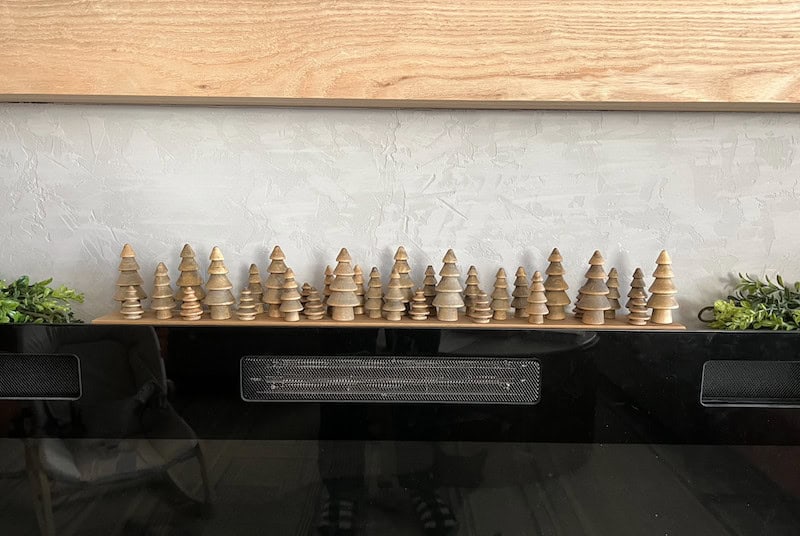 Christmas Tree Mantel Decor