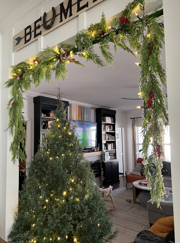 DIY Christmas Doorway Garland