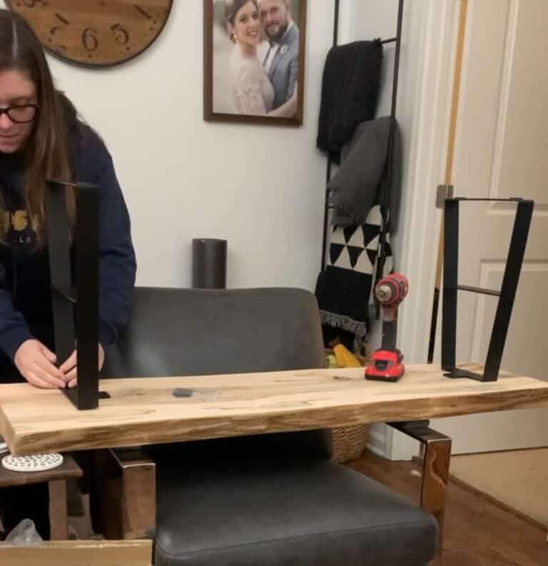 How to Build an Easy DIY Live Edge Wood Bench - Build a Cozy Home