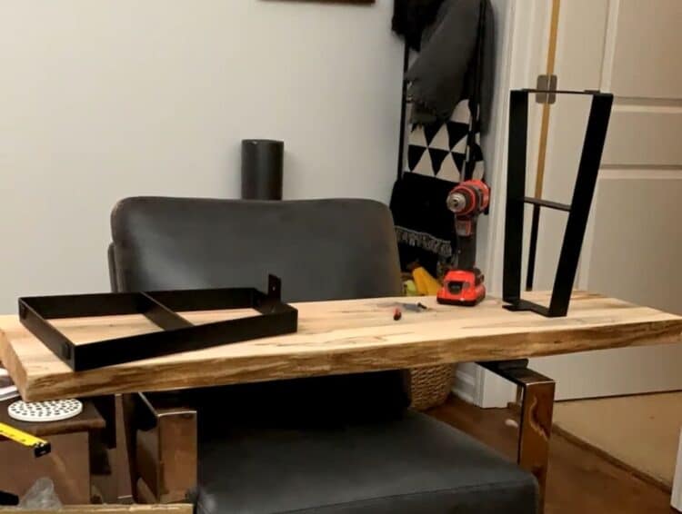 How to Build an Easy DIY Live Edge Wood Bench - Build a Cozy Home